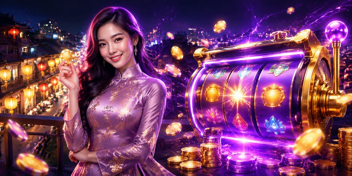 Phụ nữ mặc áo dài chơi slot game trên điện thoại tại không gian cổ kính Hà Nội
